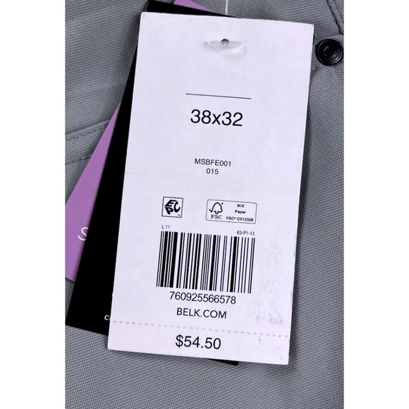 Ocean & Coast Gray Pants Men's 38x32 Sorona Polyester Stretch Casual NWT - Picture 4 of 8